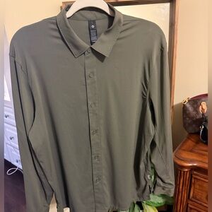 lululemon athletica Olive Casual Button Down Shirt